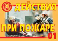 Комплект плакатов "Действия при пожаре" - fgospostavki.ru - Югорск