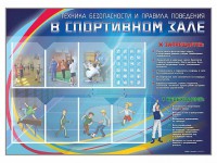 Стенд-уголок "Техника безопасности и правила поведения в спортивном зале" - fgospostavki.ru - Югорск