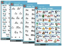 Комплект таблиц "Русский алфавит" (4 таблицы, формат А1, матовое ламинирование) - fgospostavki.ru - Югорск