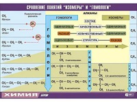Таблица демонстрационная "Сравнение понятий изомер и гомолог" (винил 70x100) - fgospostavki.ru - Югорск