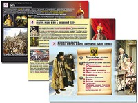 Комплект таблиц по истории "История России XVI - XVIII вв." раздаточные (цветные, ламинированные, А4, 10 штук) - fgospostavki.ru - Югорск