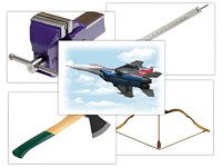 Набор предметных картинок "Оружие, военная техника. Инструменты" (48 штук, А4, с магнитами) - fgospostavki.ru - Югорск