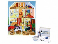 Магнитно-маркерный ситуационный плакат "Квартира" с набором магнитных карточек + методические рекомендации (иностранный язык) - fgospostavki.ru - Югорск