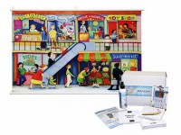 Магнитно-маркерный ситуационный плакат "Магазин" с набором магнитных карточек + методические рекомендации (иностранный язык) - fgospostavki.ru - Югорск