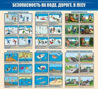 Стенд "Безопасность на воде, дороге, в лесу" - fgospostavki.ru - Югорск