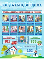 Стенд "Когда ты один дома" - fgospostavki.ru - Югорск