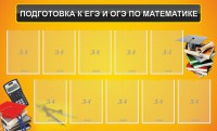 Стенд "Подготовка к ЕГЭ и ОГЭ по математике (10 карманов)" - fgospostavki.ru - Югорск