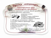 Стенд резной "Характеристика героя литературного произведения" - fgospostavki.ru - Югорск