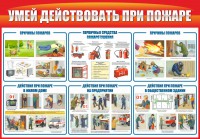 Стенд "Умей действовать при пожаре" - fgospostavki.ru - Югорск