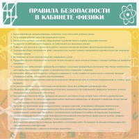 Стенд "Правила безопасности в кабинете физики" - fgospostavki.ru - Югорск