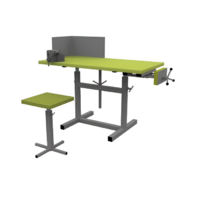 Верстак ученический комбинированный с тисками и струбциной, с защитным экраном и табуретом - fgospostavki.ru - Югорск