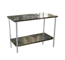 Стол на металлическом каркасе с полкой 900*1500*750(900) - fgospostavki.ru - Югорск