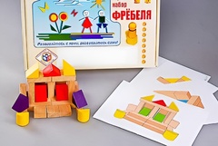 Игровой набор Фребеля "Конструктор деревянный без соединений-4" (Серия "Эксперимент") - fgospostavki.ru - Югорск