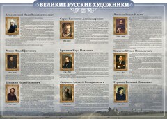 Стенд "Великие русские художники" - fgospostavki.ru - Югорск