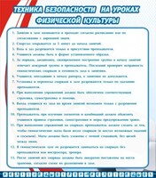 Стенд "Техника безопасности на уроках физкультуры" - fgospostavki.ru - Югорск
