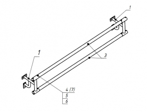 Станок хореографический пристенный (1,5 метра, двухрядный) - fgospostavki.ru - Югорск