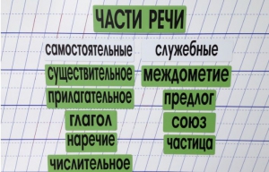 Набор магнитных карточек "Части речи" (фон зелёный) - fgospostavki.ru - Югорск