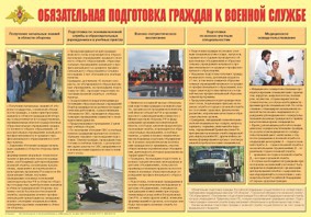 Плакат "Обязательная подготовка граждан к военной службе" - fgospostavki.ru - Югорск