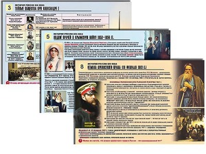 Комплект таблиц по истории "История России XIX в." раздаточные (цветные, ламинированные, А4, 10 штук) - fgospostavki.ru - Югорск
