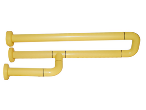 Поручень неоткидной трёхопорный с антибактериальным покрытием (желтый) - fgospostavki.ru - Югорск