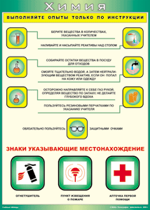 Таблица "Выполняйте опыты только по инструкции" (100х140 сантиметров, винил) - fgospostavki.ru - Югорск