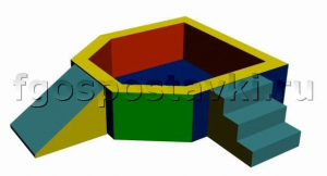 Сухой бассейн "Крепость" 1,5х1,2 метра - fgospostavki.ru - Югорск