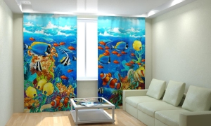 Комплект светонепроницаемых штор "Рыбки" - fgospostavki.ru - Югорск