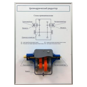 Плакат планшет с демонстрационной моделью «Цилиндрический редуктор» - fgospostavki.ru - Югорск
