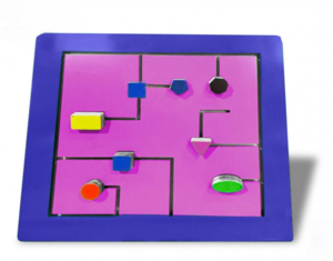 Тактильно-развивающая панель с геометрическими фигурами - fgospostavki.ru - Югорск