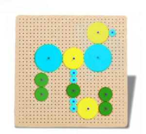 Тактильно-развивающая панель с разноцветными шестеренками - fgospostavki.ru - Югорск