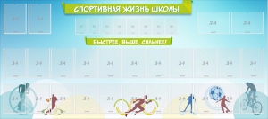 Стенд "Спортивная жизнь школы" - fgospostavki.ru - Югорск