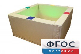 Сухой бассейн интерактивный с кнопками-переключателями (150х150х66 сантиметров) - fgospostavki.ru - Югорск