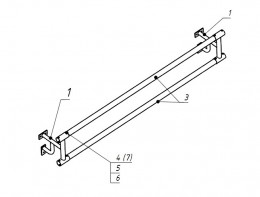 Станок хореографический пристенный (1,5 метра, двухрядный) - fgospostavki.ru - Югорск