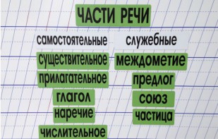 Набор магнитных карточек "Части речи" (фон зелёный) - fgospostavki.ru - Югорск
