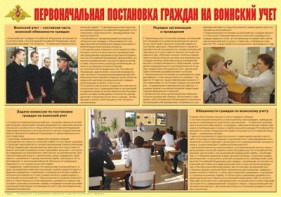 Плакат "Первоначальная постановка граждан на воинский учет" - fgospostavki.ru - Югорск