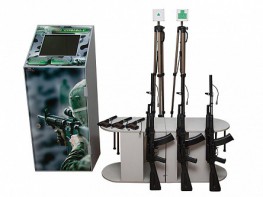 Учебно-тренировочный комплекс огневой подготовки "Стрелец-5" (массогабаритные макеты оружия 3 АК и 3 ПМ, металлический шкаф, сенсорный антивандальный монитор) - fgospostavki.ru - Югорск