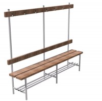 Скамья для раздевалок односторонняя с вешалкой (2,5 метра) - fgospostavki.ru - Югорск