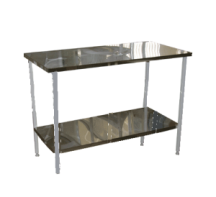 Стол на металлическом каркасе с полкой 600*1800*750(900) - fgospostavki.ru - Югорск