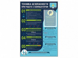 Стенд-уголок "Техника безопасности при работе на компьютере в общеобразовательных учреждениях" - fgospostavki.ru - Югорск
