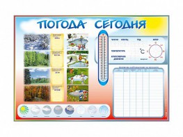 Стенд-уголок маркерный "Погода сегодня" - fgospostavki.ru - Югорск