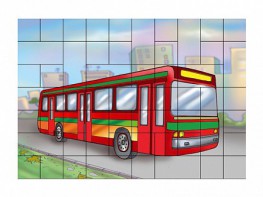 Магнитный пазл "Автобус" - fgospostavki.ru - Югорск