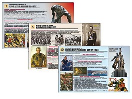 Комплект таблиц по истории "История России XX - XXI вв." раздаточные (цветные, ламинированные, А4, 12 штук) - fgospostavki.ru - Югорск