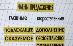 Набор магнитных карточек "Члены предложения" (фон жёлтый) - fgospostavki.ru - Югорск