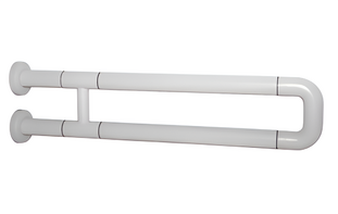 Поручень неоткидной двухопорный с антибактериальным покрытием (белый) - fgospostavki.ru - Югорск