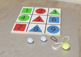 Мишень напольная цветная с цифрами - fgospostavki.ru - Югорск