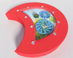 Настенный игровой модуль в виде части гусеницы с весами - fgospostavki.ru - Югорск