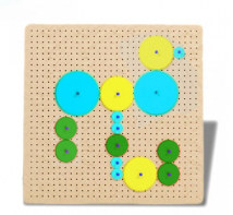 Тактильно-развивающая панель с разноцветными шестеренками - fgospostavki.ru - Югорск