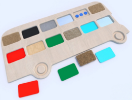Тактильные разноцветные дощечки «Автобус» - fgospostavki.ru - Югорск