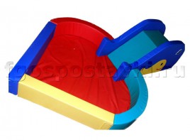 Сухой бассейн "Сердечко" с горкой 160х80х90 сантиметров - fgospostavki.ru - Югорск