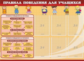 Стенд "Правила поведения для учащихся" - fgospostavki.ru - Югорск
